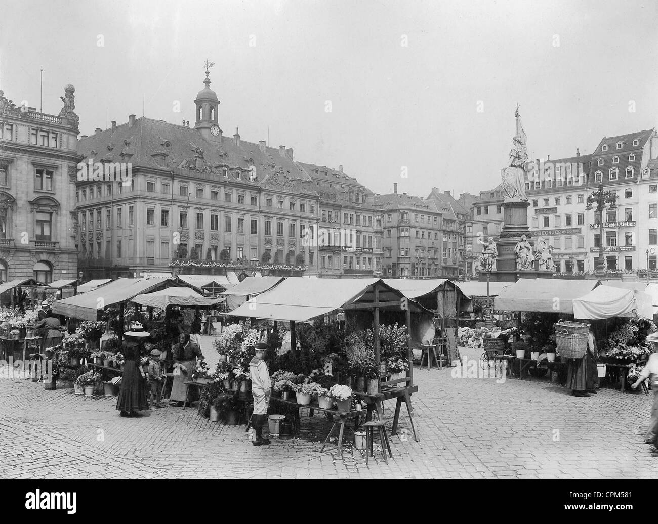 The Altmarkt (Old Market Square) in Dresden, 1912 Stock Photo