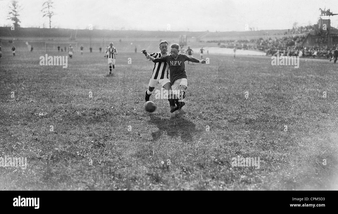Final game for the soccer Federal Cup in Berlin, 1919 Stock Photo