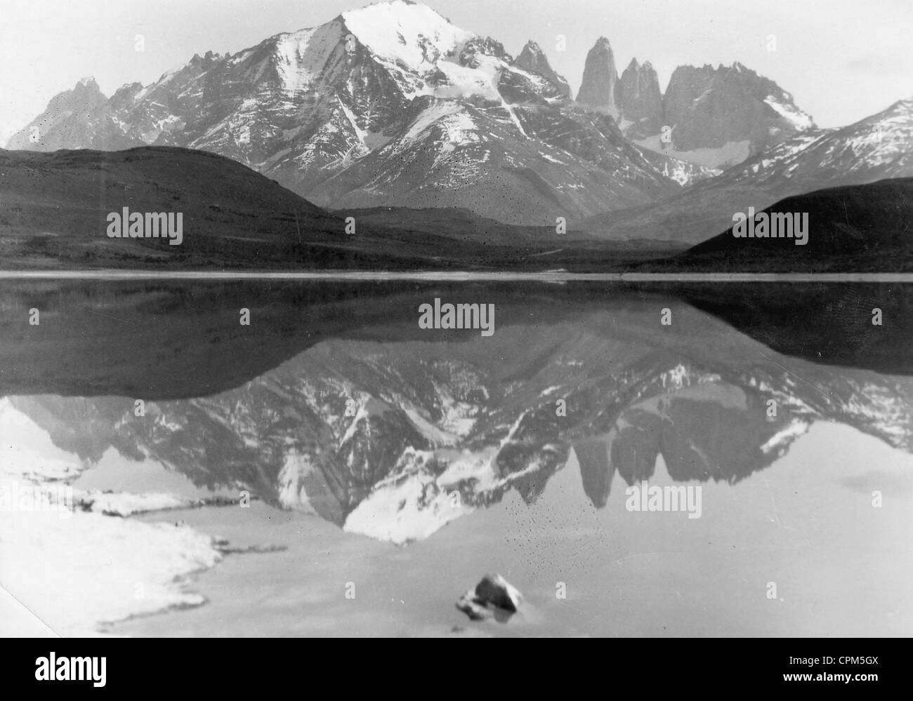 Cordilleres in Tierra del Fuego in Argentina, 1936 Stock Photo