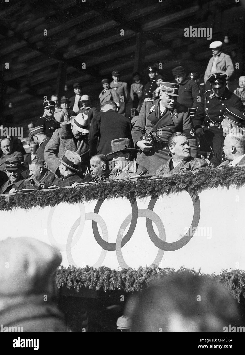 Adolf Hitler at the Olympic winter games in Garmisch-Partenkirchen, 1936 Stock Photo