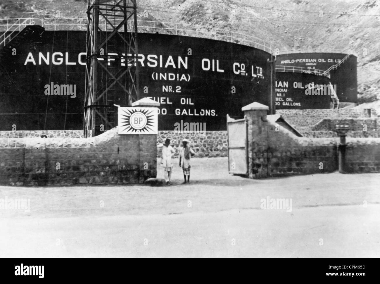 Oil tanks of the EnglishPersian oil company, 1931 Stock Photo Alamy
