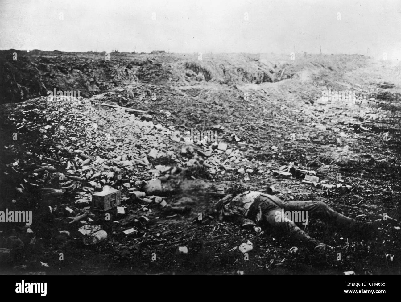 Battlefield on the Somme, 1916 Stock Photo