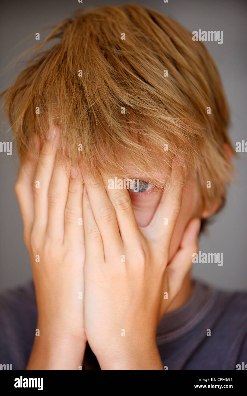 TIMID ADOLESCENT Stock Photo - Alamy