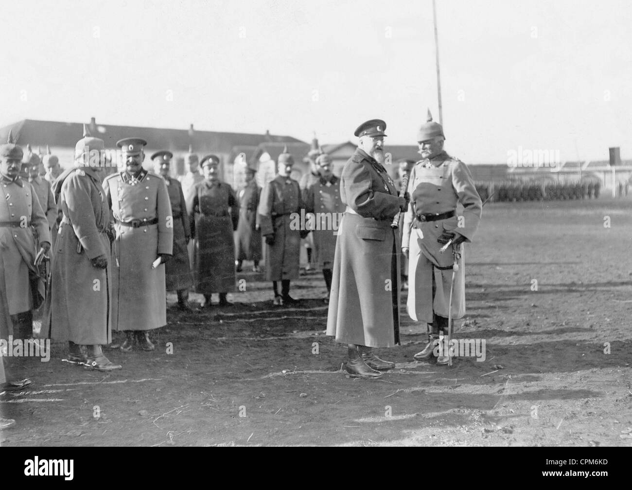 Wilhelm II, Ferdinand of Bulgaria and August von Mackensen in Nis, 1916 Stock Photo