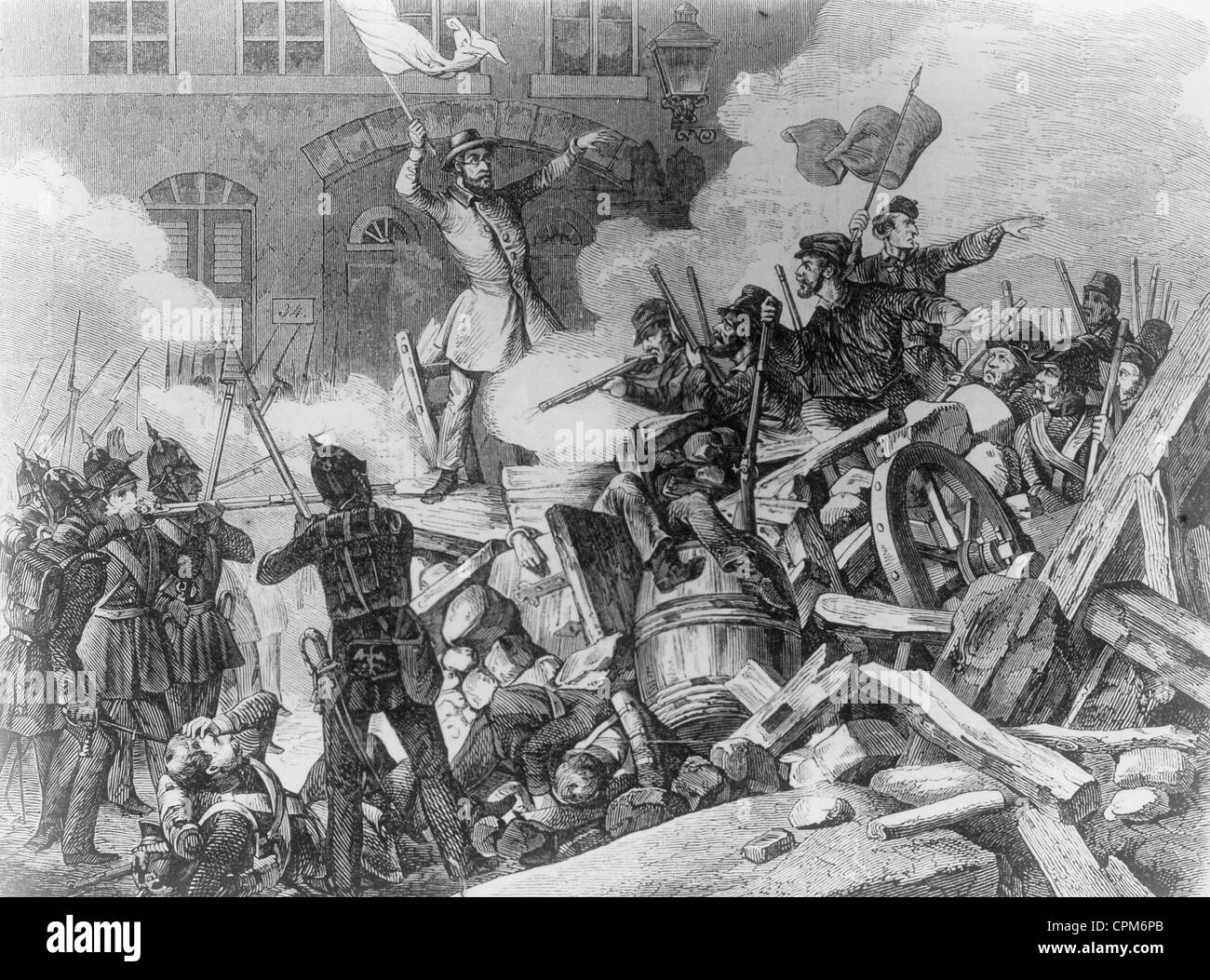 1848 revolution in Frankfurt Stock Photo