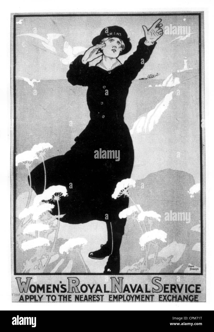 British propaganda poster from WWI Stock Photo