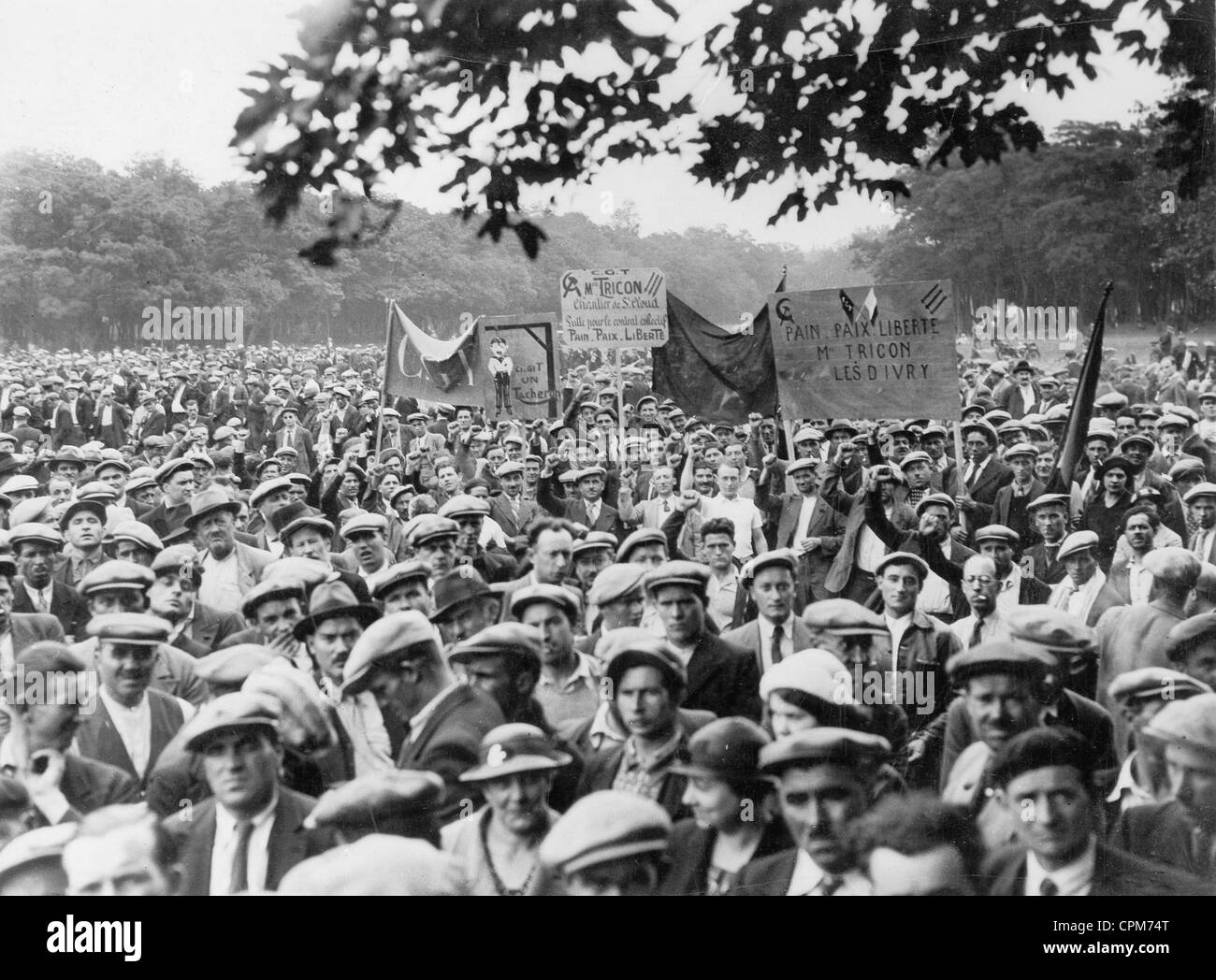 General strike in Paris, 1936 Stock Photo Alamy