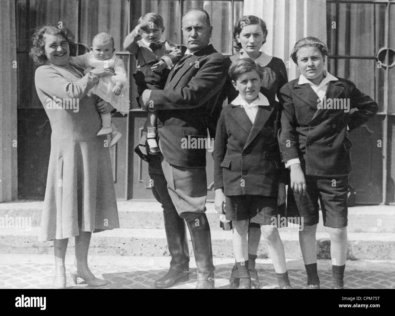 Benito Mussolini with his family, approx. 1930 Stock Photo