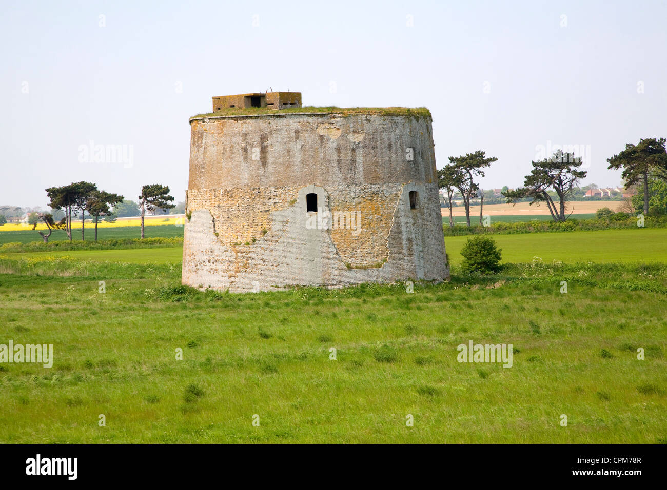 Derelict martello tower Alderton, Suffolk, England Stock Photo Alamy
