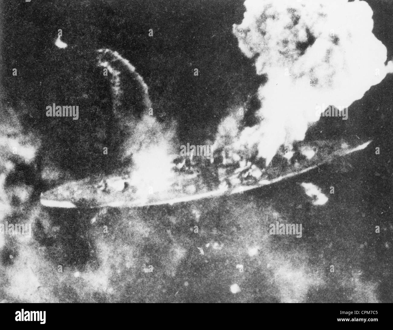 British air attack on the German battleship 'Tirpitz', 1944 Stock Photo