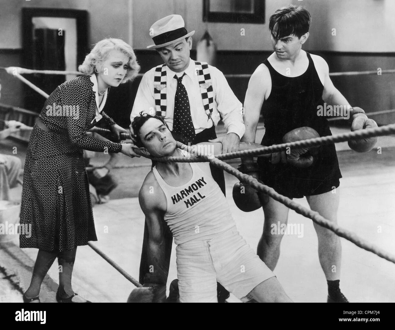 Buster Keaton (center bottom) in 'Buster hat nichts zu lachen', 1931 Stock Photo