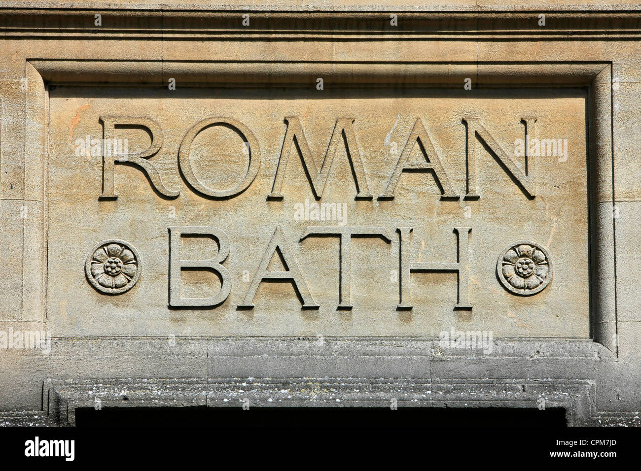 Roman Bath Sign Stock Photo - Alamy