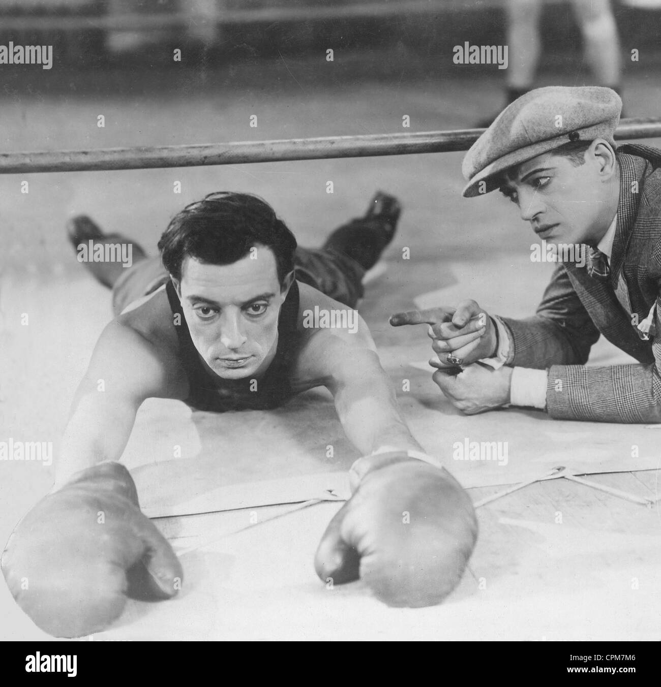 Buster Keaton the boxer, 1926 Stock Photo Alamy
