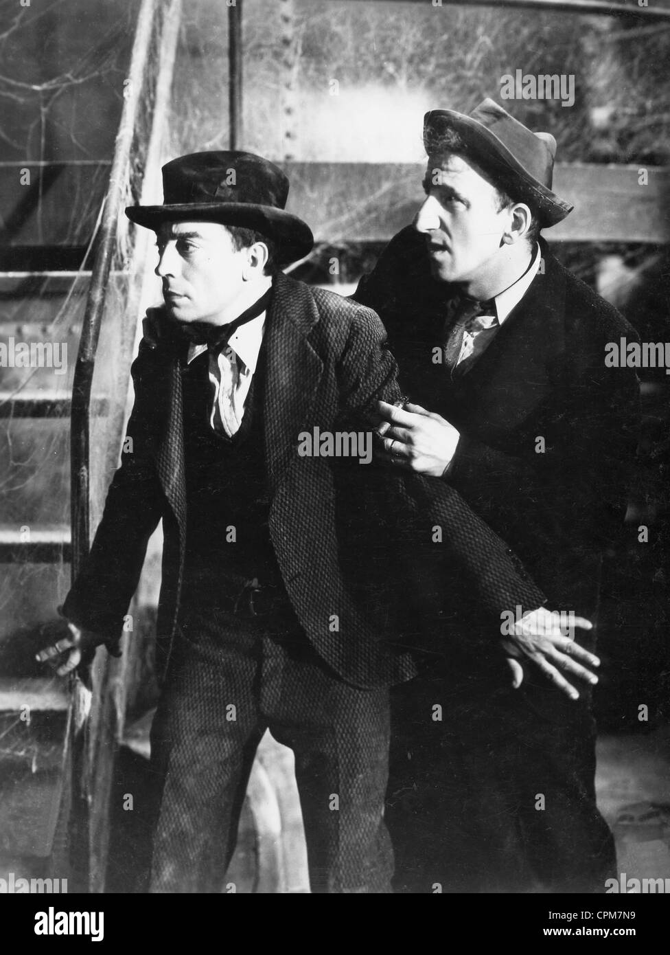 Buster Keaton (left) and Jimmy Durante in 'Bier her', 1933 Stock Photo
