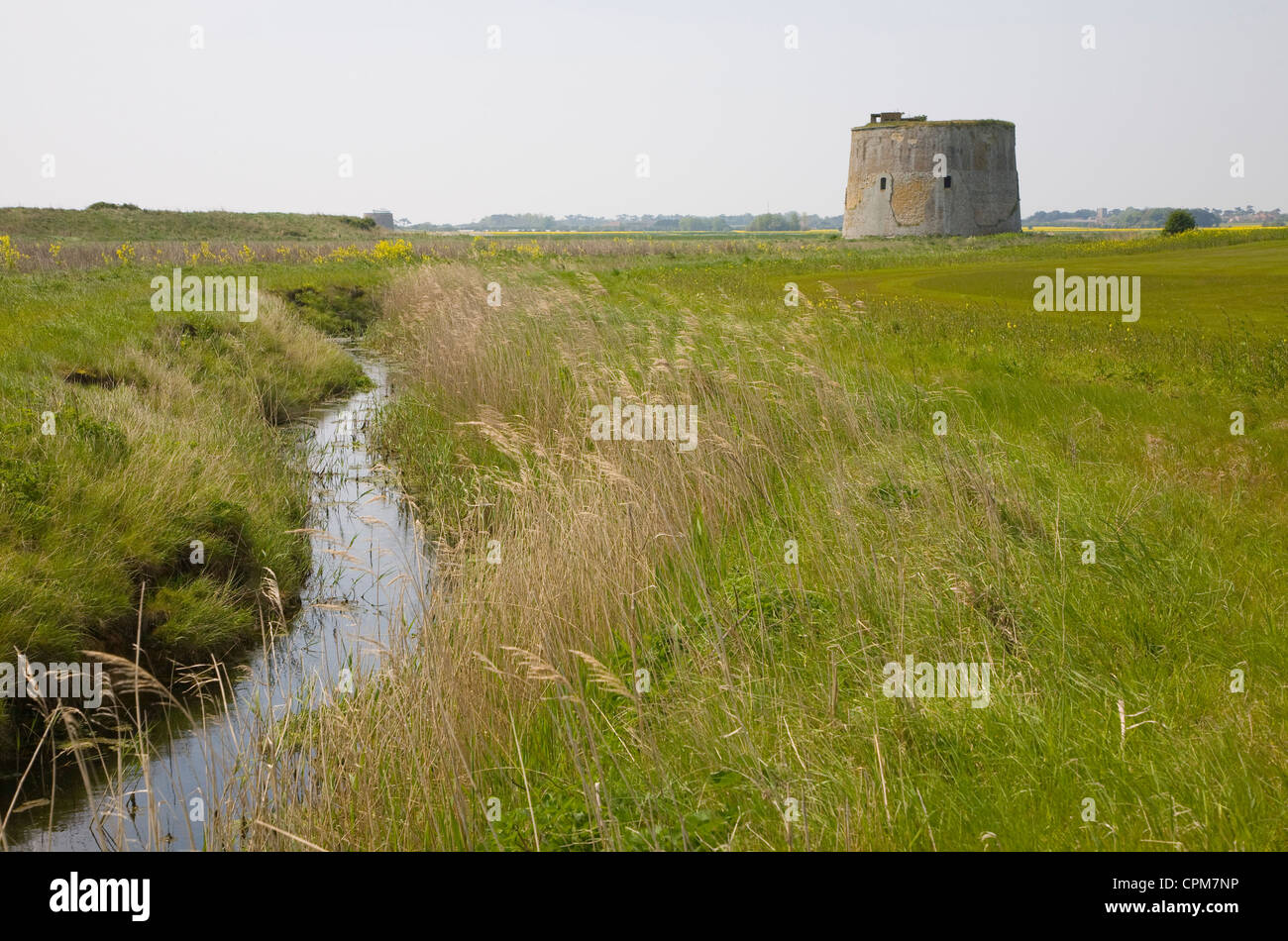 Derelict martello tower Alderton, Suffolk, England Stock Photo Alamy