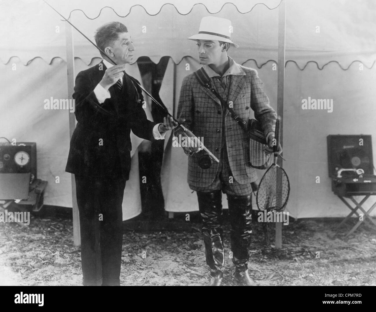 Buster Keaton (right), the boxer, 1926 Stock Photo