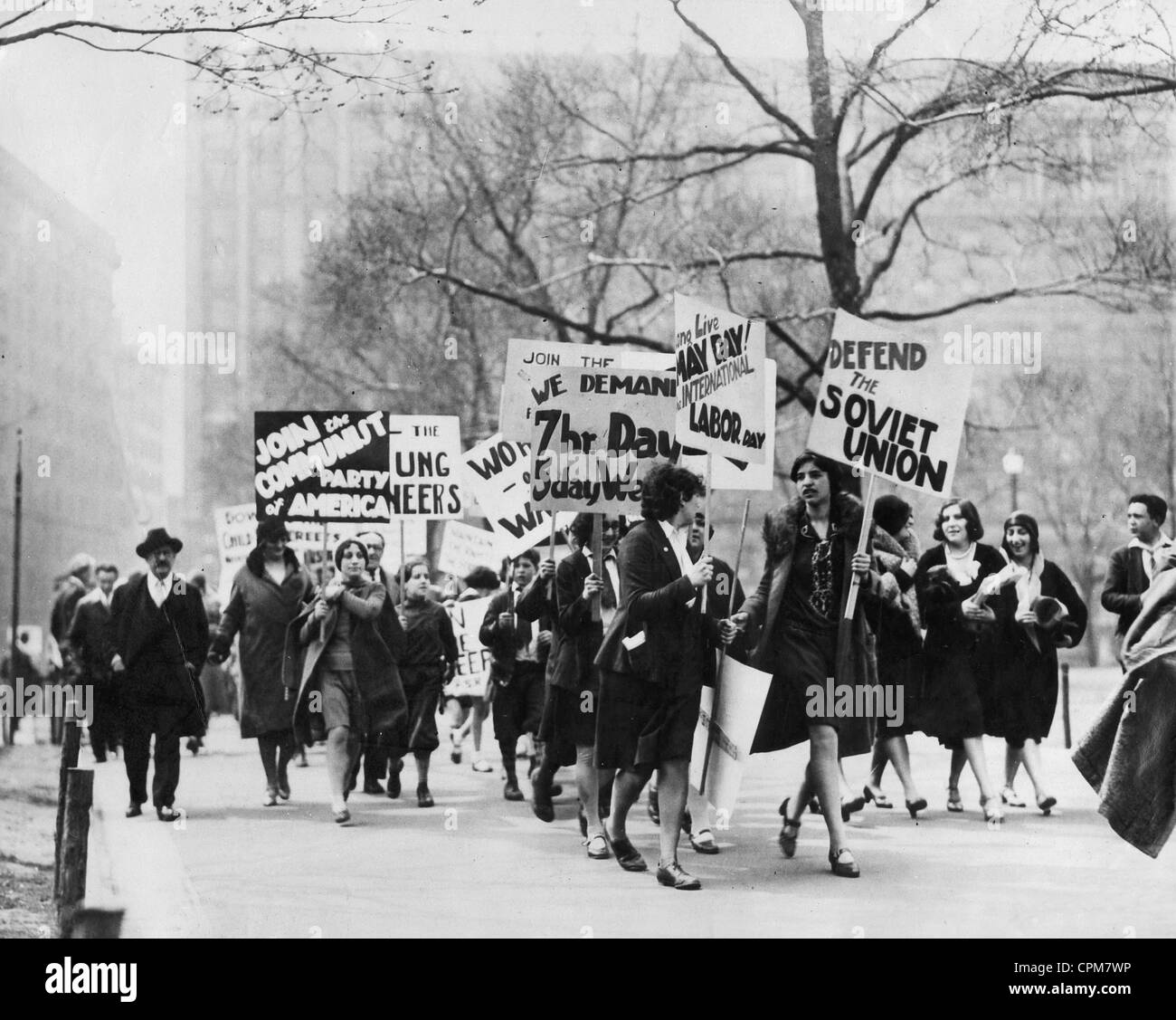 Communist demonstration in America, 1930 Stock Photo