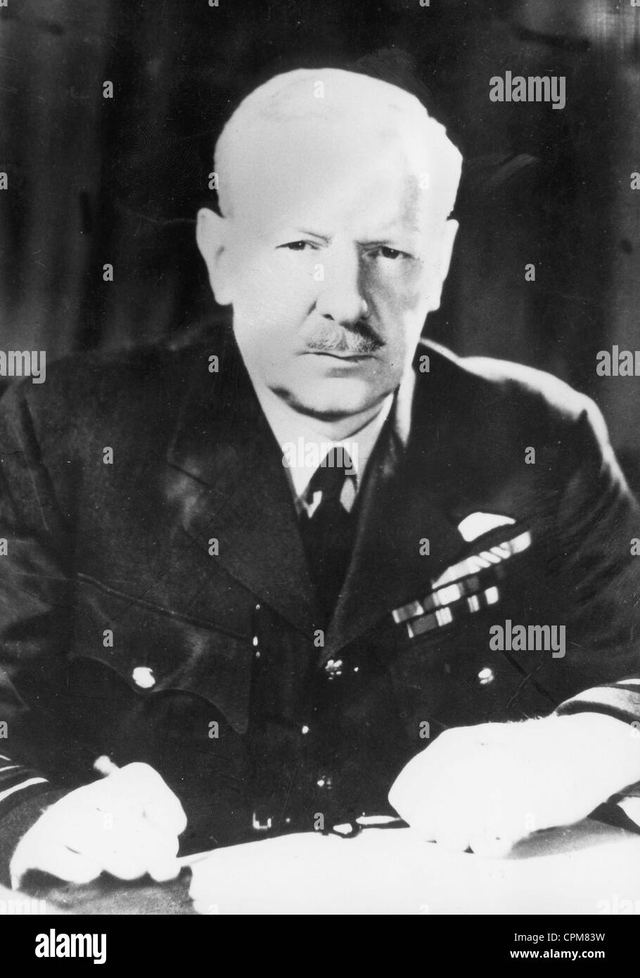 Portrait of RAF officer Arthur Harris, (1892-1984) 1939 (b/w photo) Stock Photo