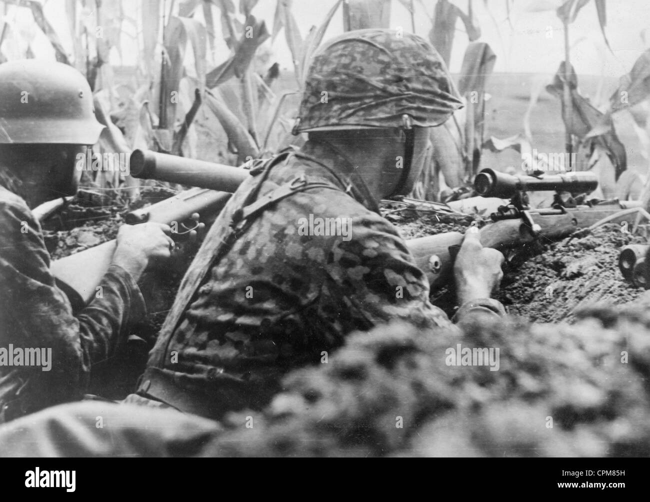 German sniper, 1941 Stock Photo