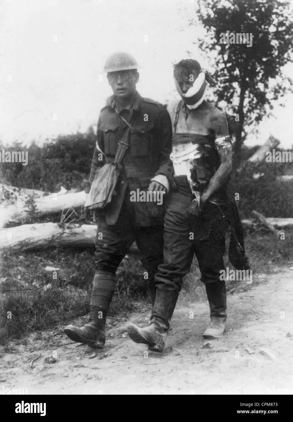 Wounded German, 1918 Stock Photo