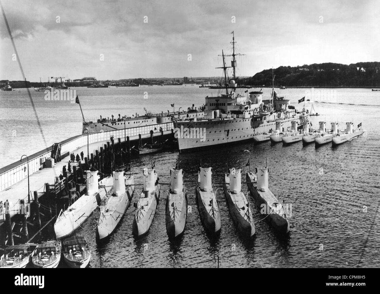 German submarines, 1938 Stock Photo