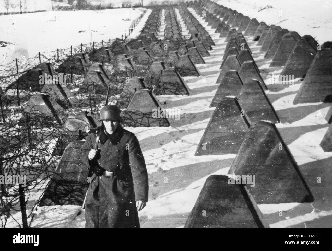 German positions on the western frontier, 1940 Stock Photo