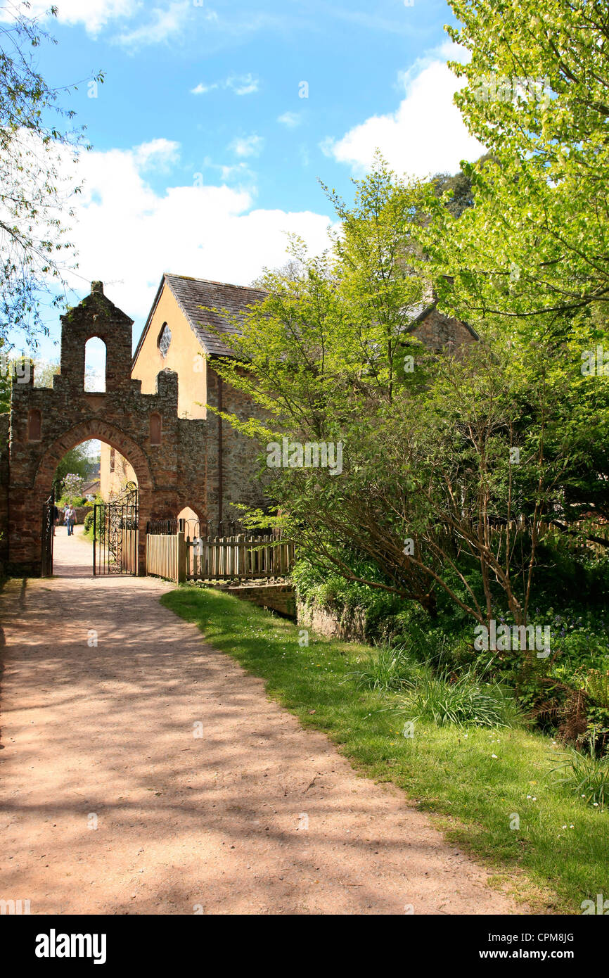 The Dunster village waterpowered flour mill Stock Photo Alamy