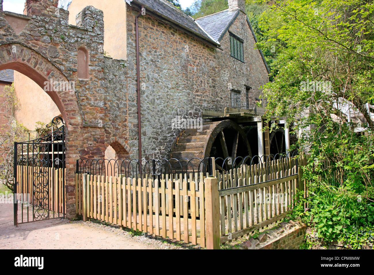 The Dunster village waterpowered flour mill Stock Photo Alamy