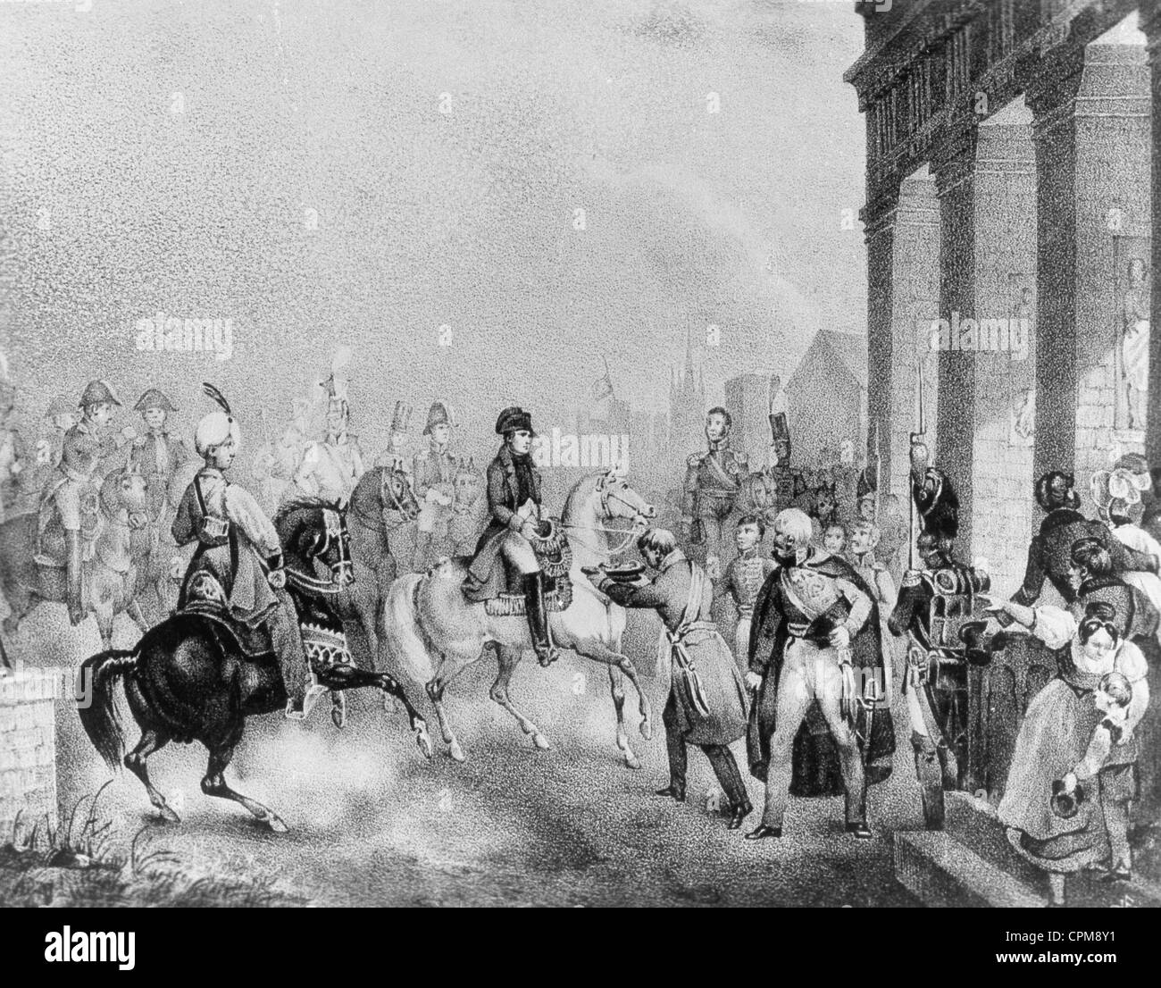 Napoleon enters Berlin, 1806 Stock Photo