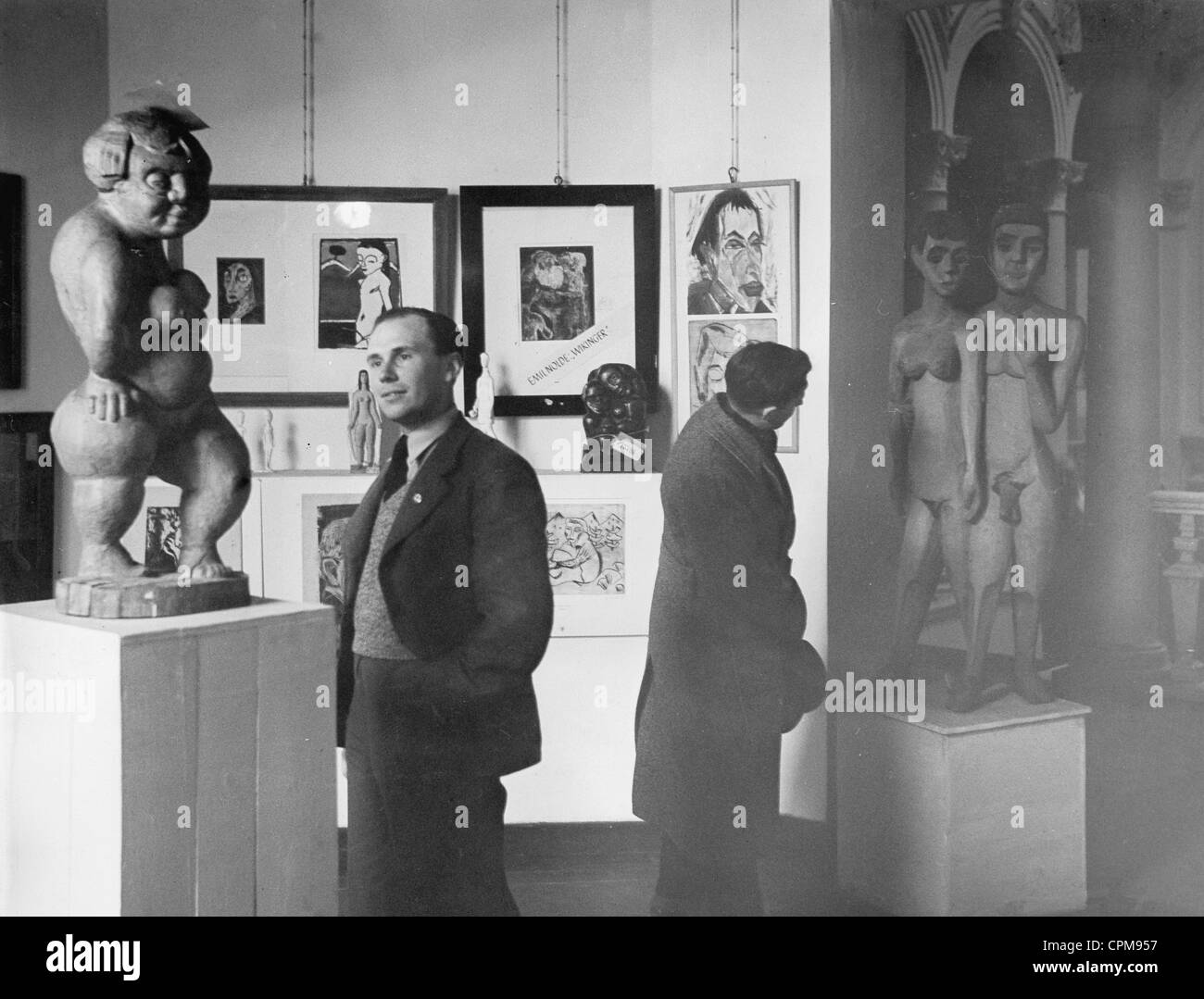 Exhibition 'Entartete Kunst', 1938 Stock Photo