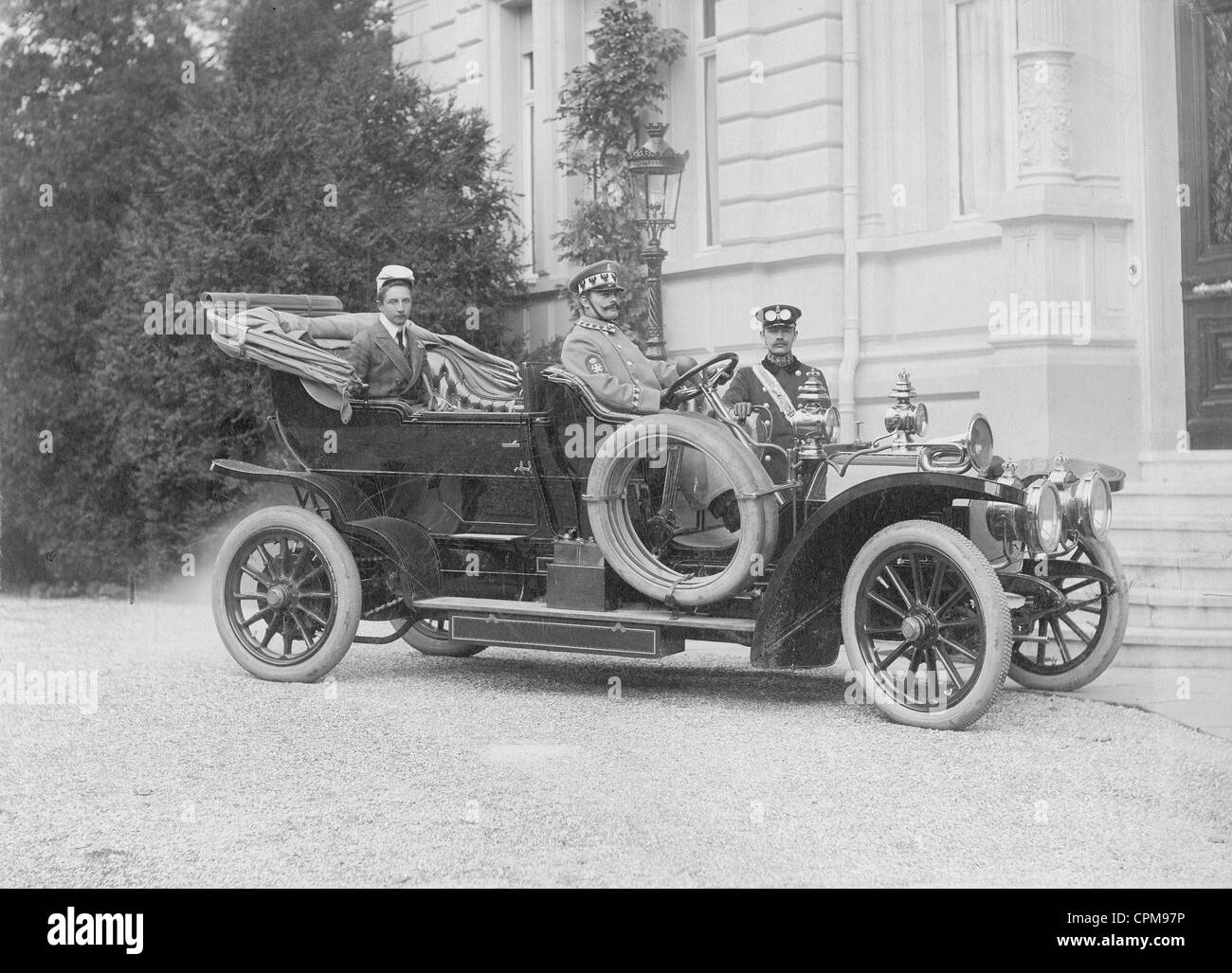 Prinz August Wilhelm of Prussia in car, 1906 Stock Photo - Alamy