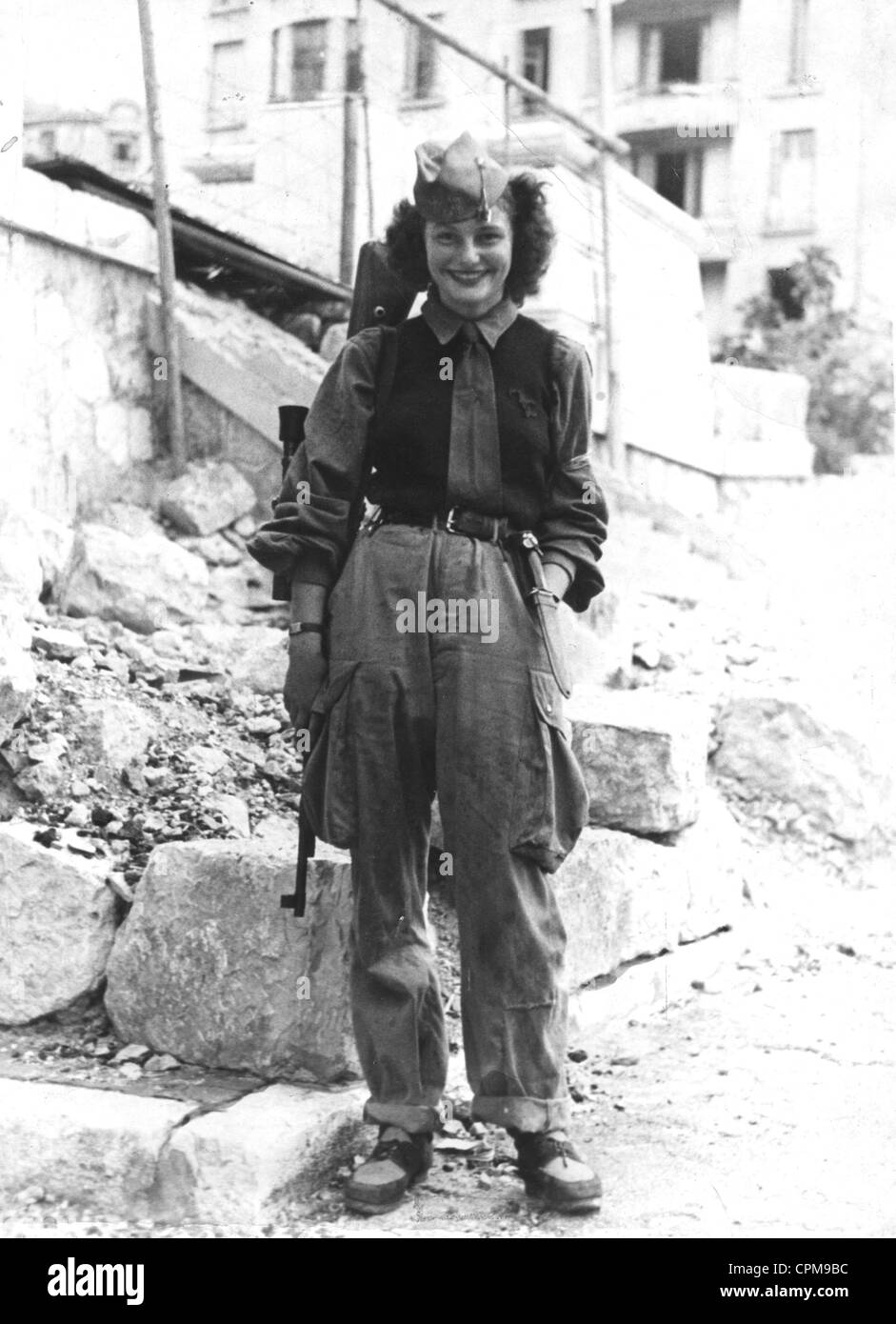 French Partisan in Southern France, 1944 Stock Photo