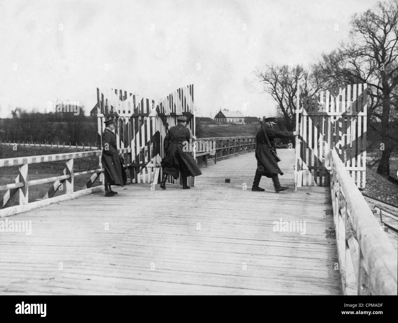 Border crossing between Poland and Lithuania, 1919-1939 Stock Photo