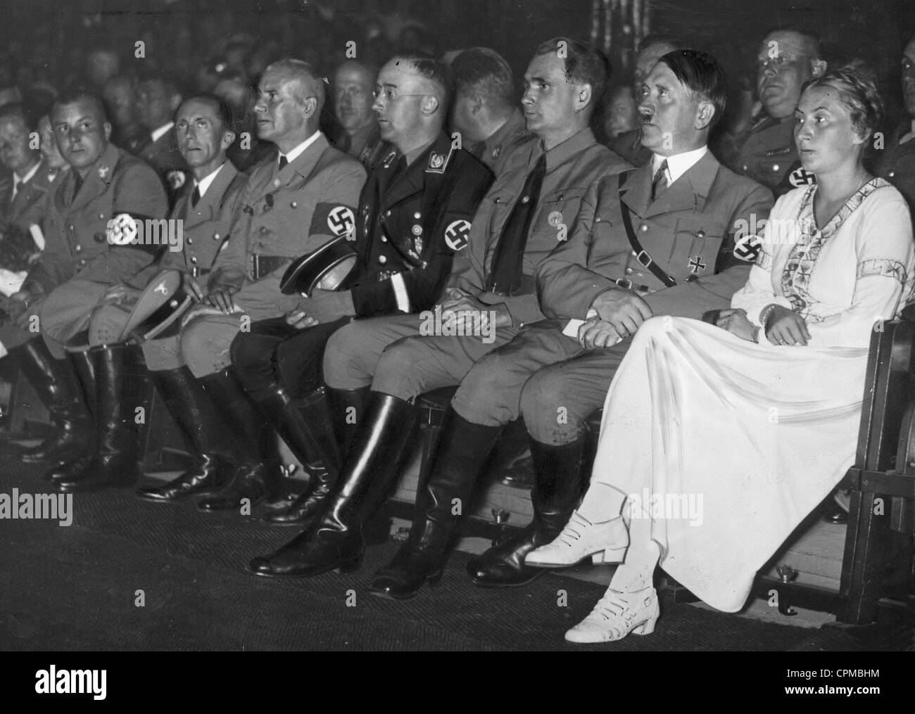 National Socialist VIPs at a meeting of the National Socialist Women's League in Nuremberg, 1935 Stock Photo