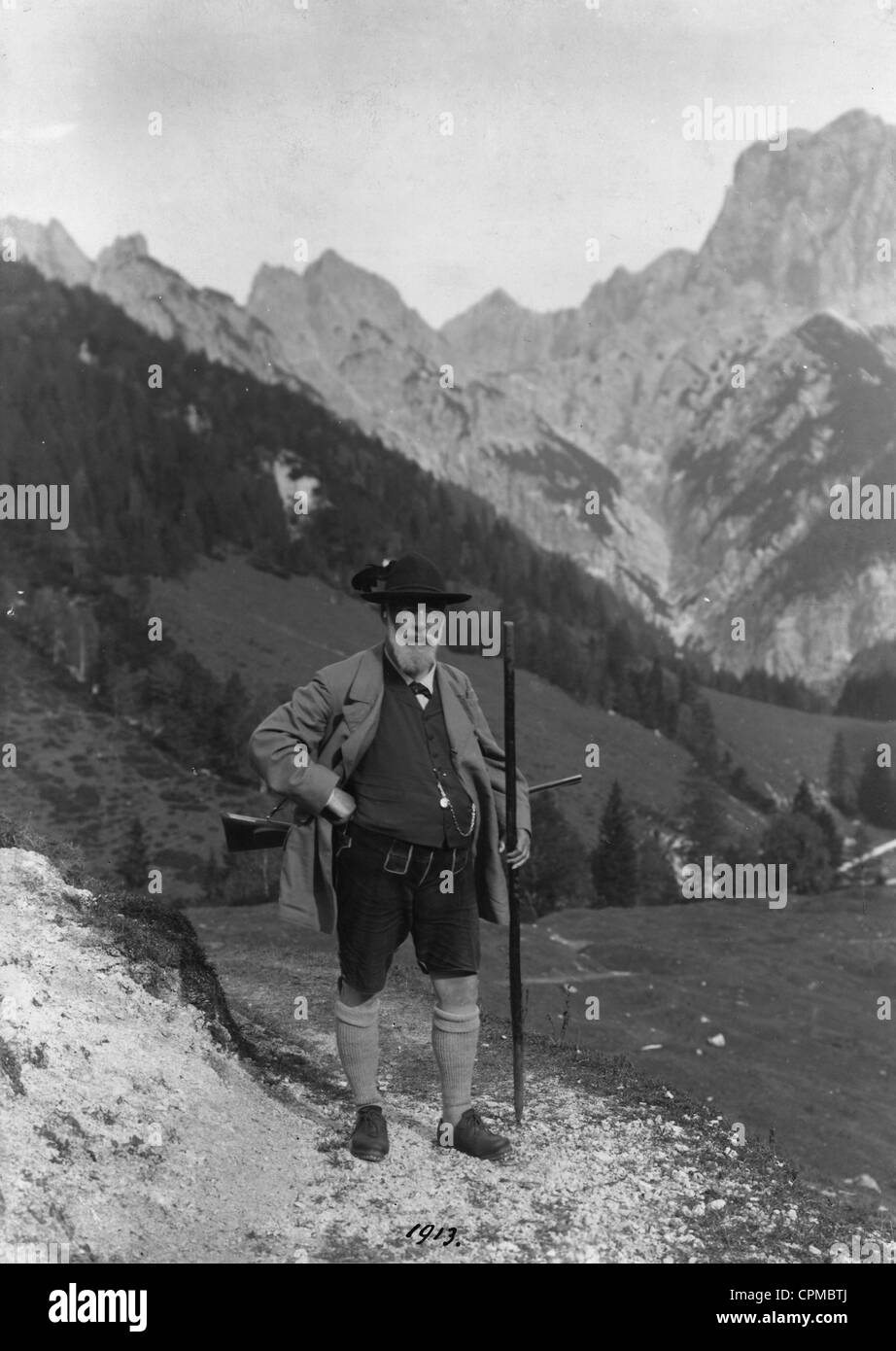 Prince Regent Ludwig of Bavaria on the hunt, 1913 Stock Photo