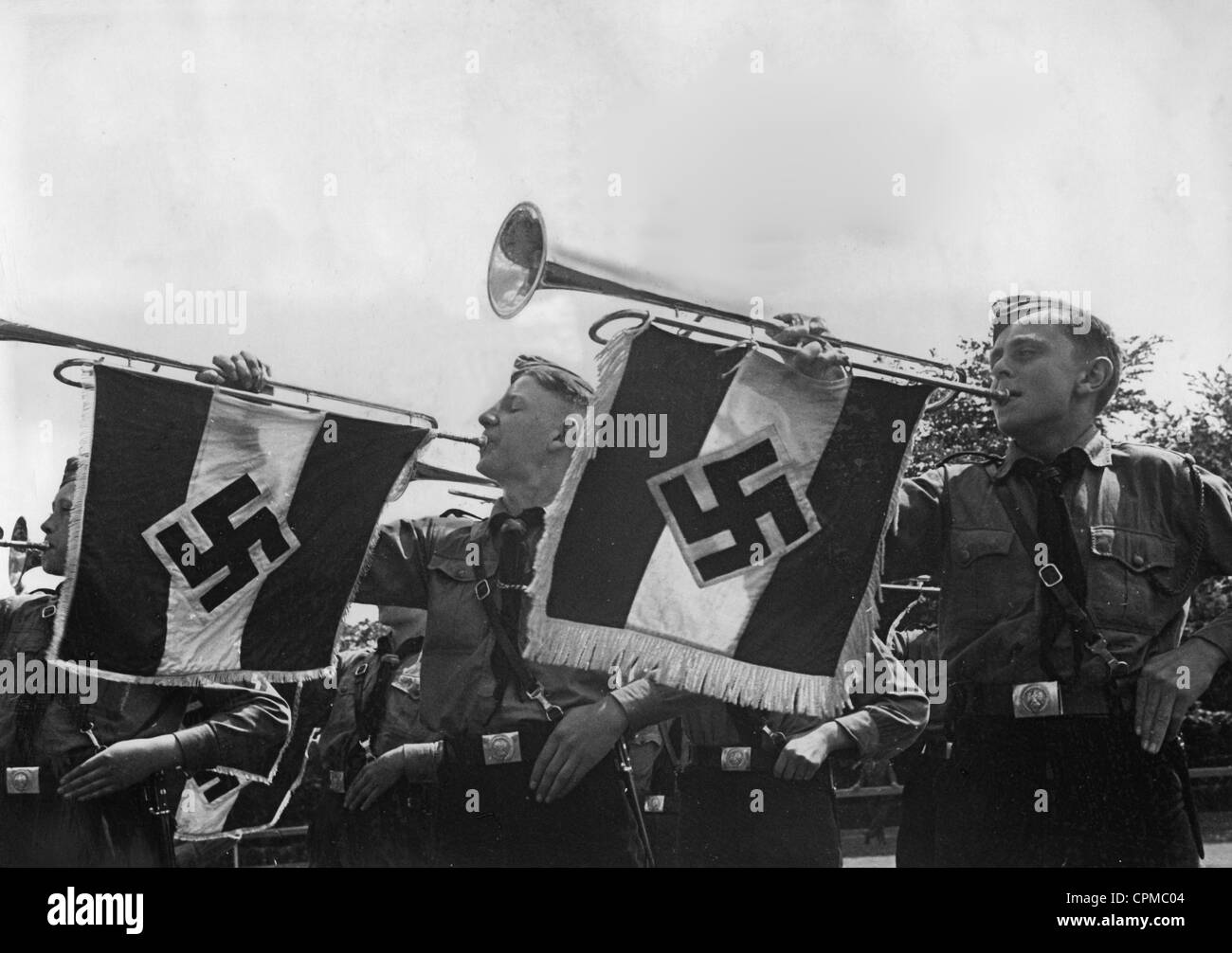Trumpeters of the Hitler Youth, 1942 Stock Photo