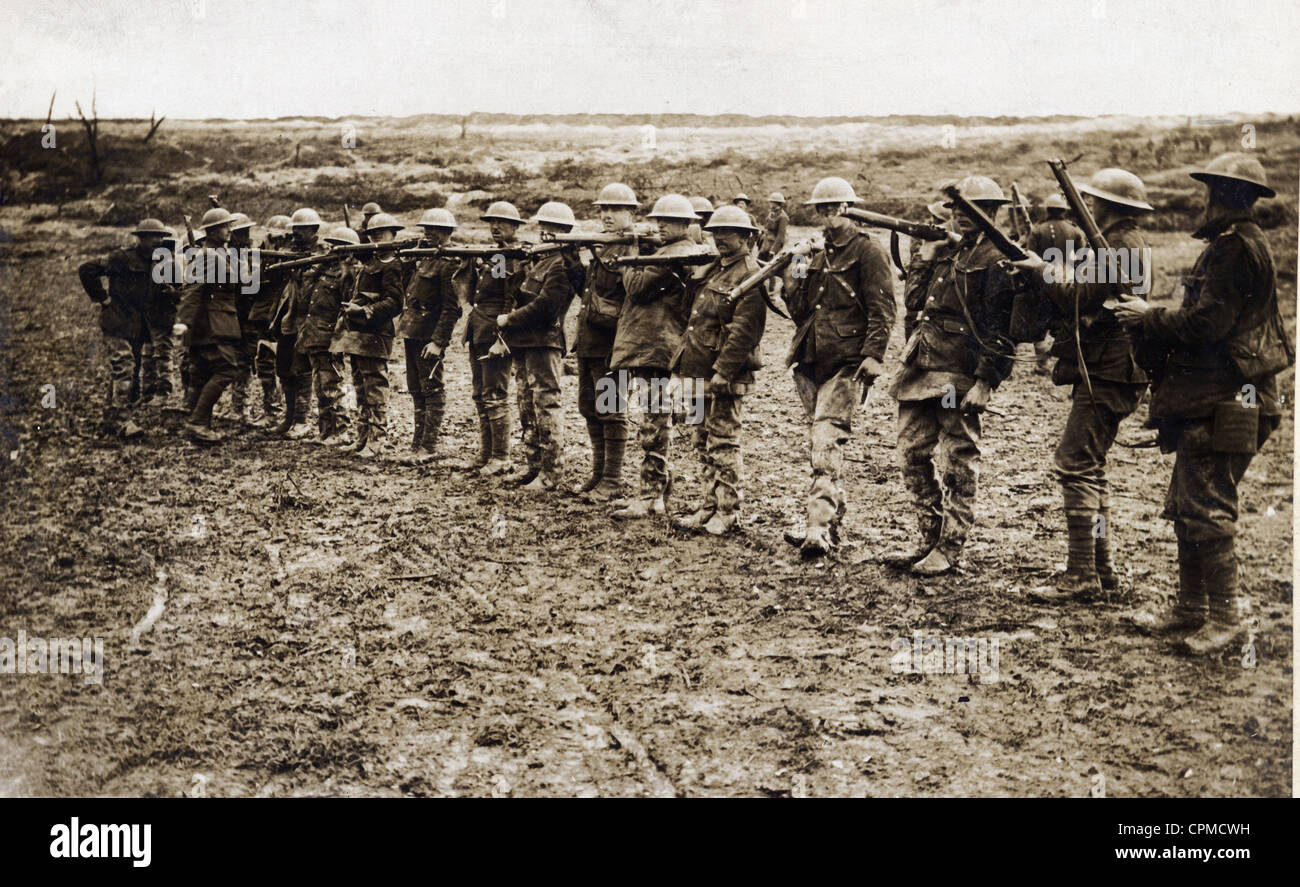 British soldiers in Flanders, 1917 Stock Photo