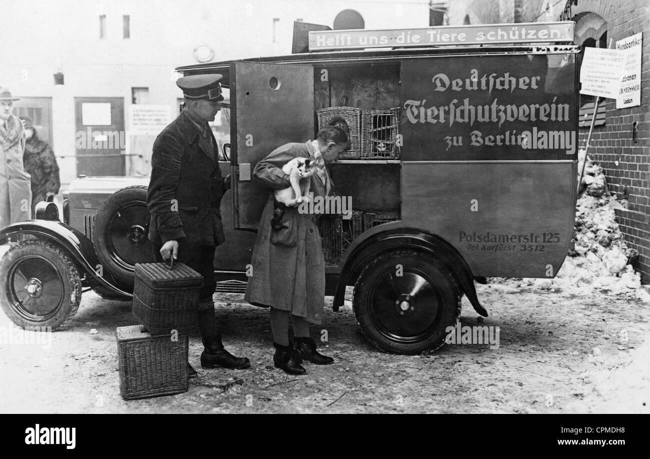 Car of the German Animal Protection Society, 1929 Stock Photo