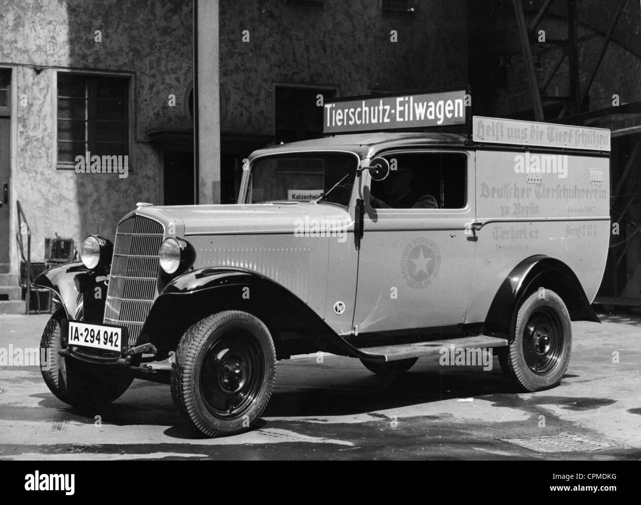 Car of the German Animal Protection Society, 1938 Stock Photo