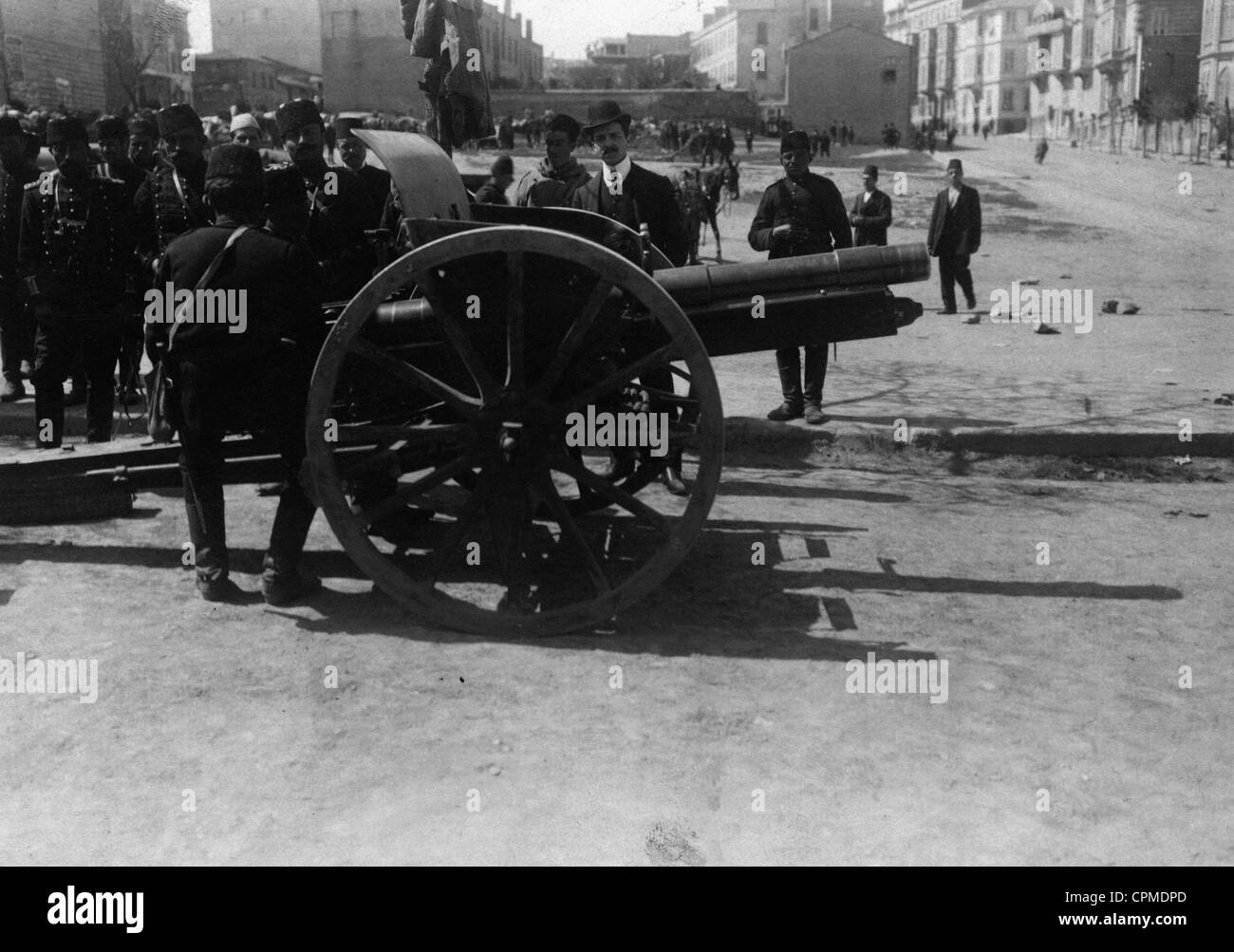 Young Turks troops in Pera, 1909 Stock Photo