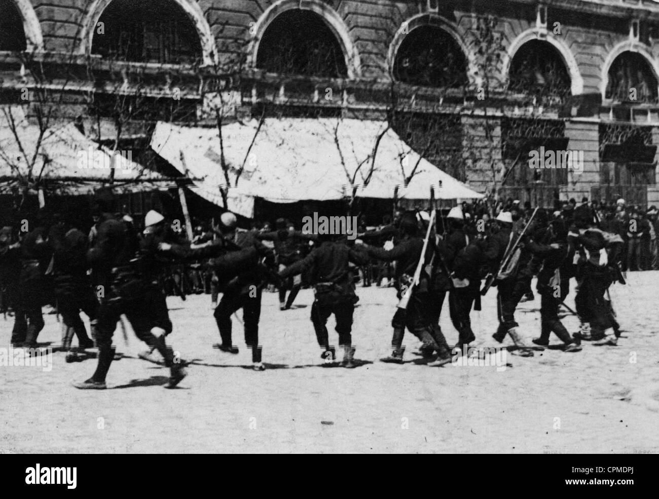 The troops of the Young Turks in Constantinople, 1909 Stock Photo