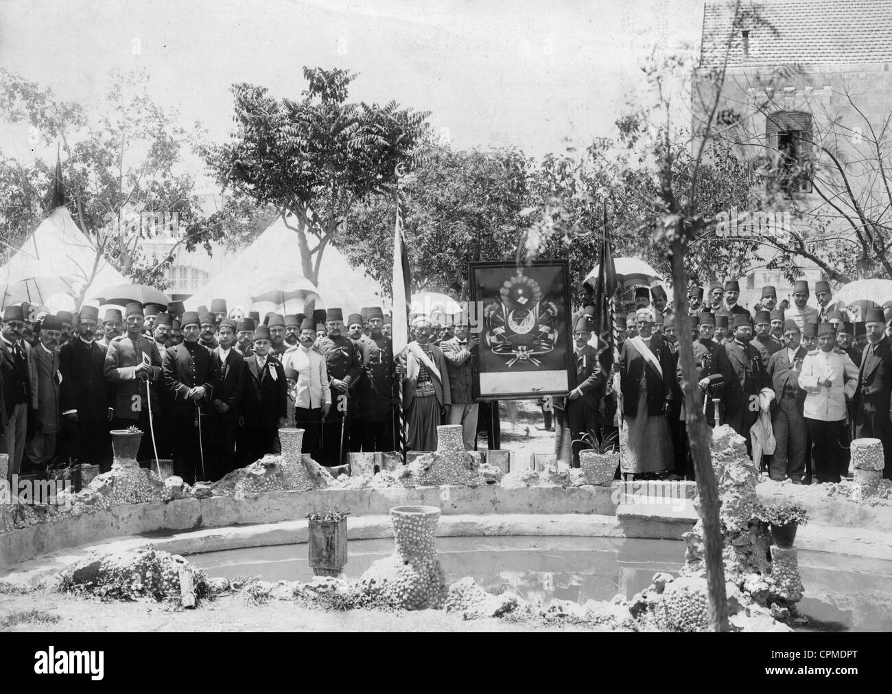 Young Turks victory celebration in Jerusalem, 1909 Stock Photo