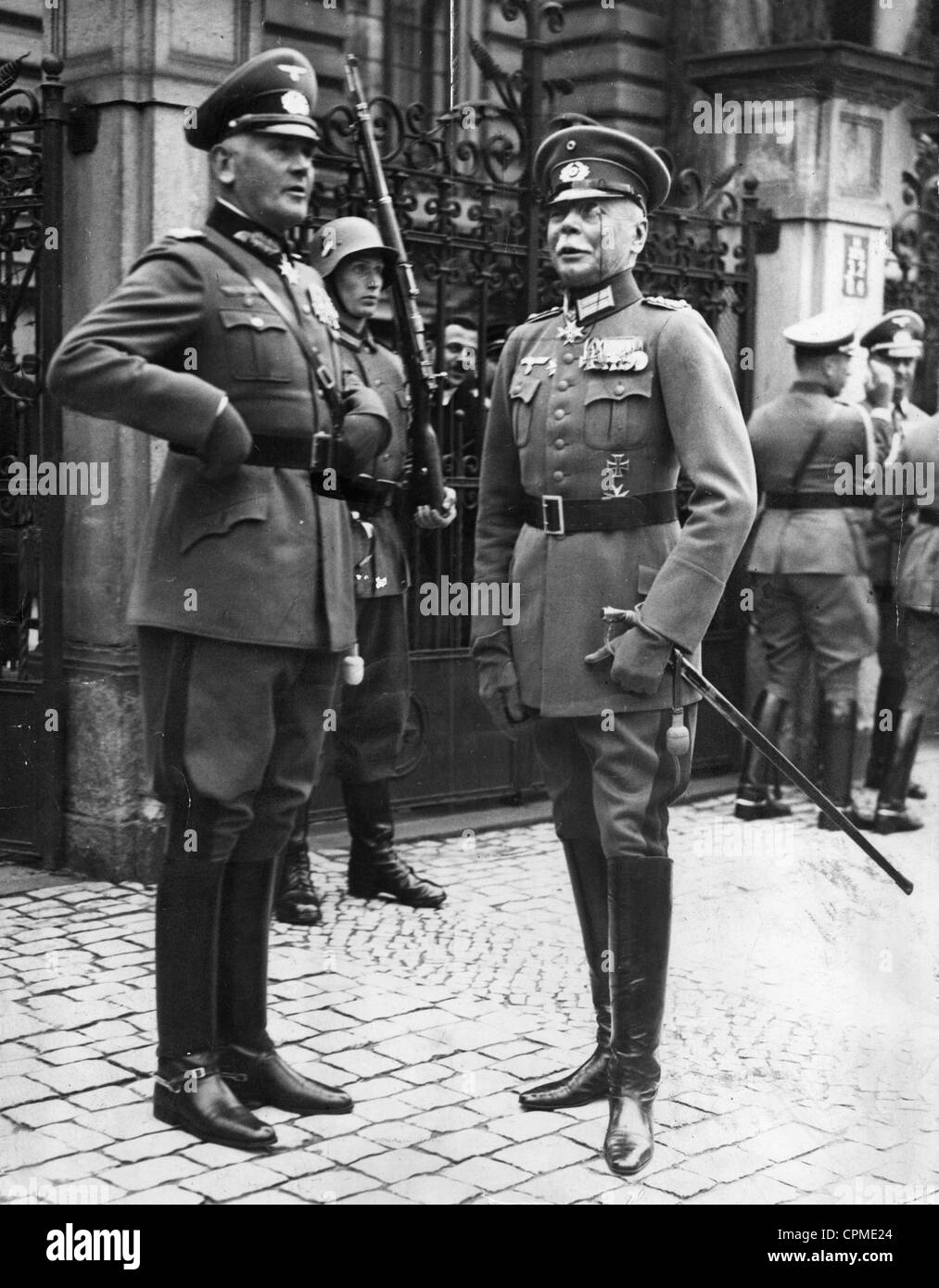 Werner von Blomberg with Hans von Seeckt, 1936 Stock Photo