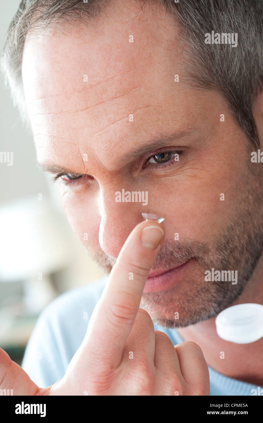 CONTACT LENS Stock Photo