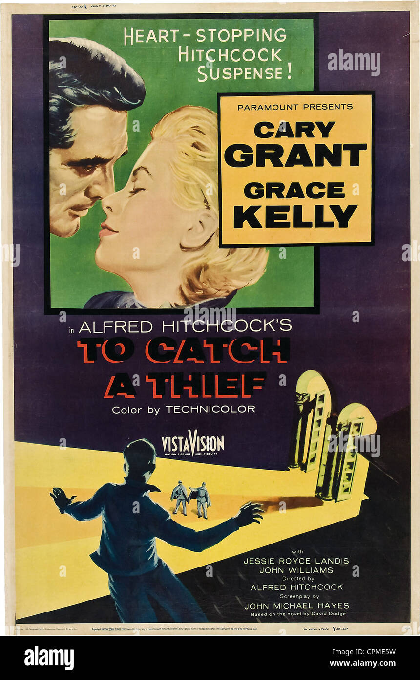 To Catch a Thief Year : 1955 USA Director : Alfred Hitchcock Movie poster  (USA) Stock Photo