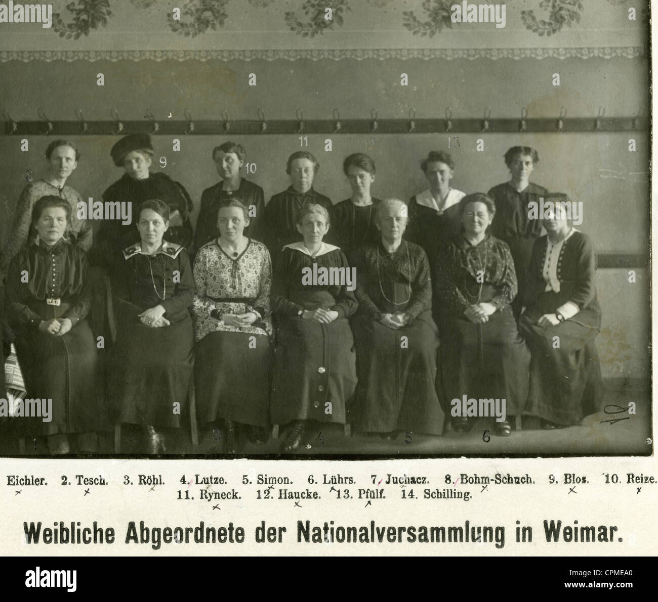 Members of the National Assembly in Weimar, 1919 Stock Photo