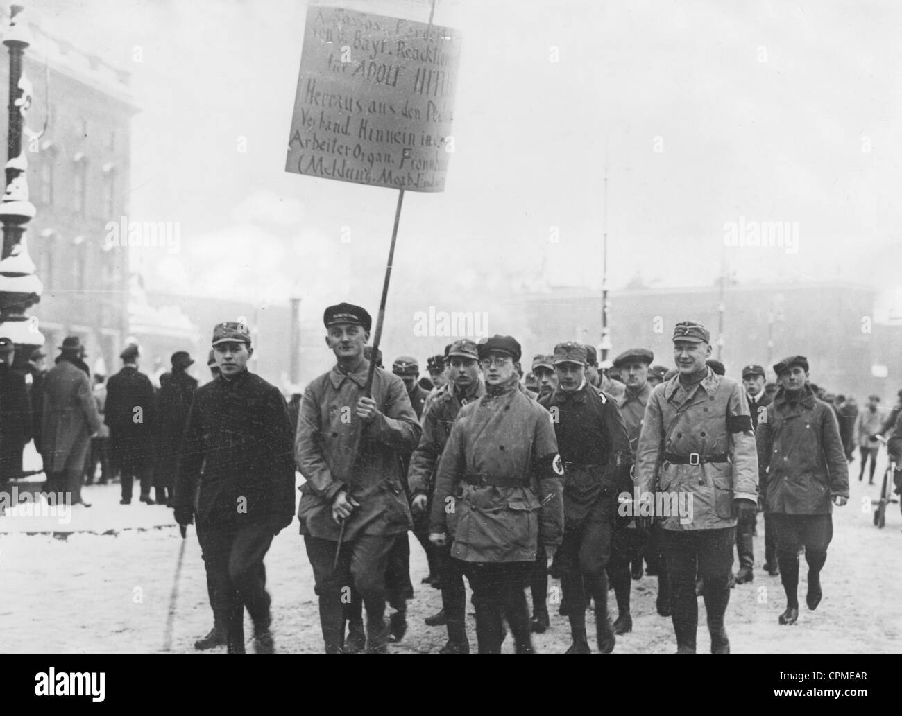 Protest march of the NSDAP against the Treaty of Locarno, 1928 Stock Photo