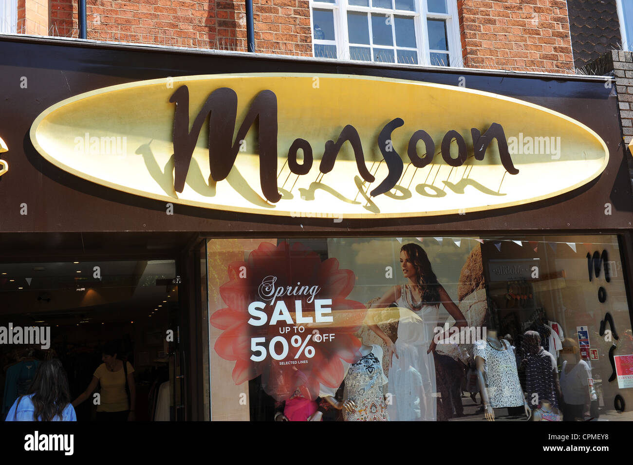 Monsoon shop logo and sign in Solihull Uk Stock Photo