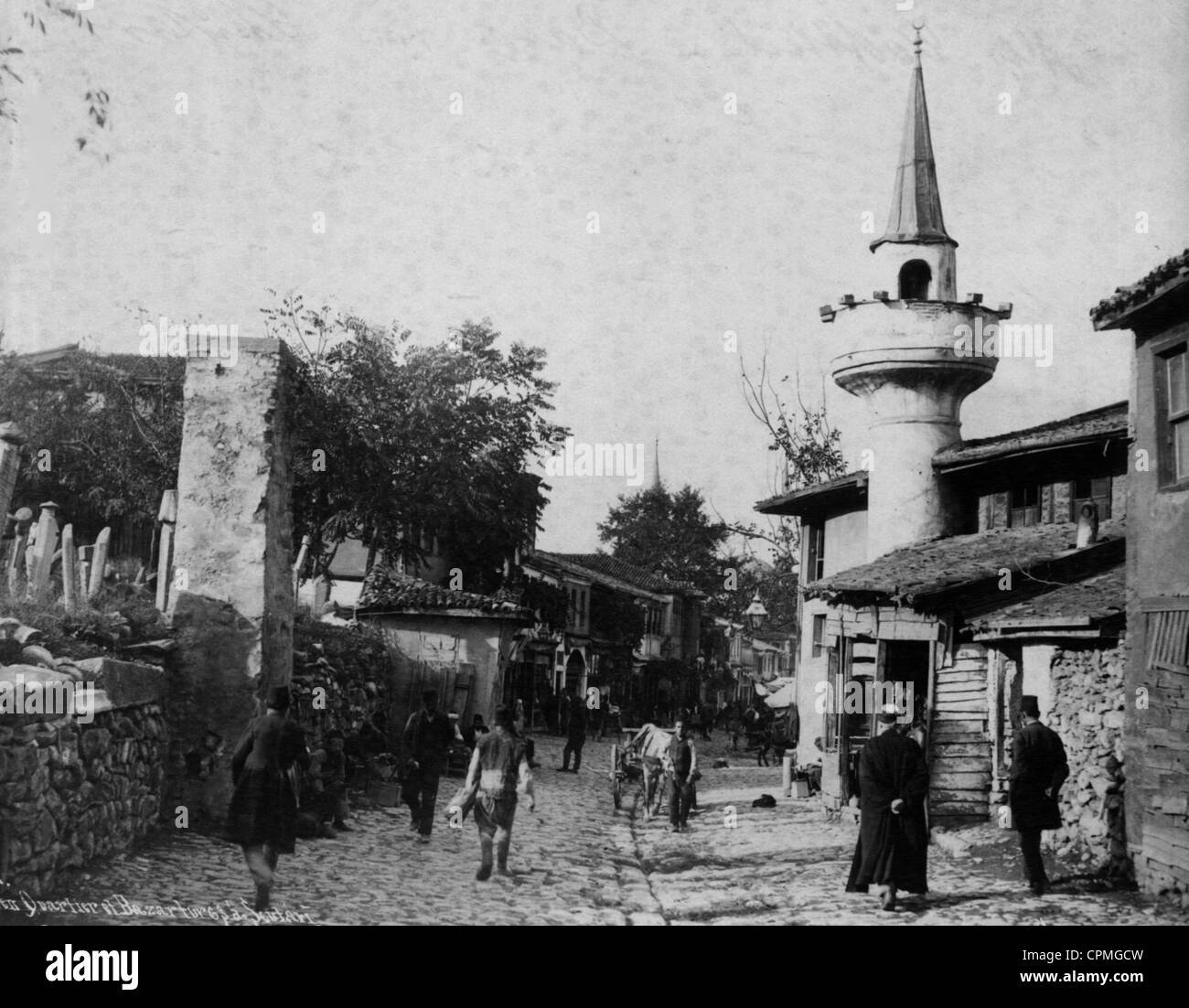 Bazaar District In Constantinople 1910 Stock Photo Alamy