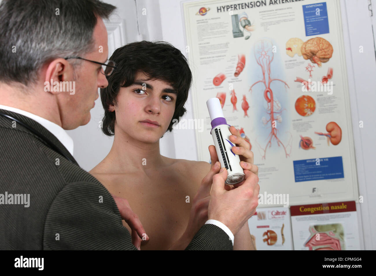 BREATHING, SPIROMETRY ADOLESCENT Stock Photo - Alamy